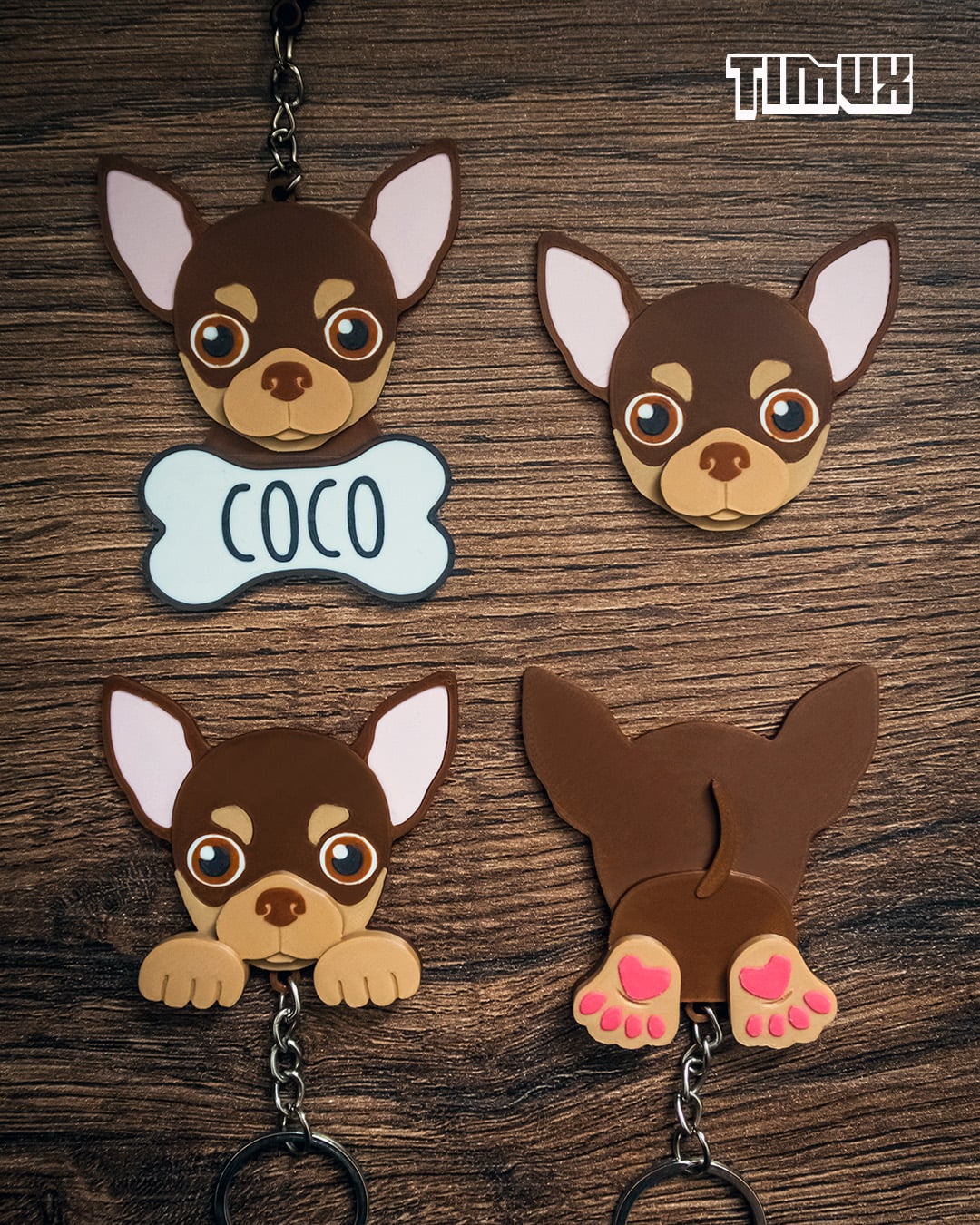 CHIHUAHUA KEYCHAIN SET 3d model