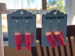 Stanley Cup Earrings 3d model