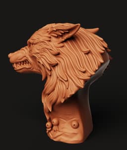 Forest Guardian Wolf STL | Spirit Animal 3D Print | Nature Bust 3d model