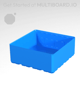 4x4x1.5 CU - Simple Walls - Multibin Shell 3d model