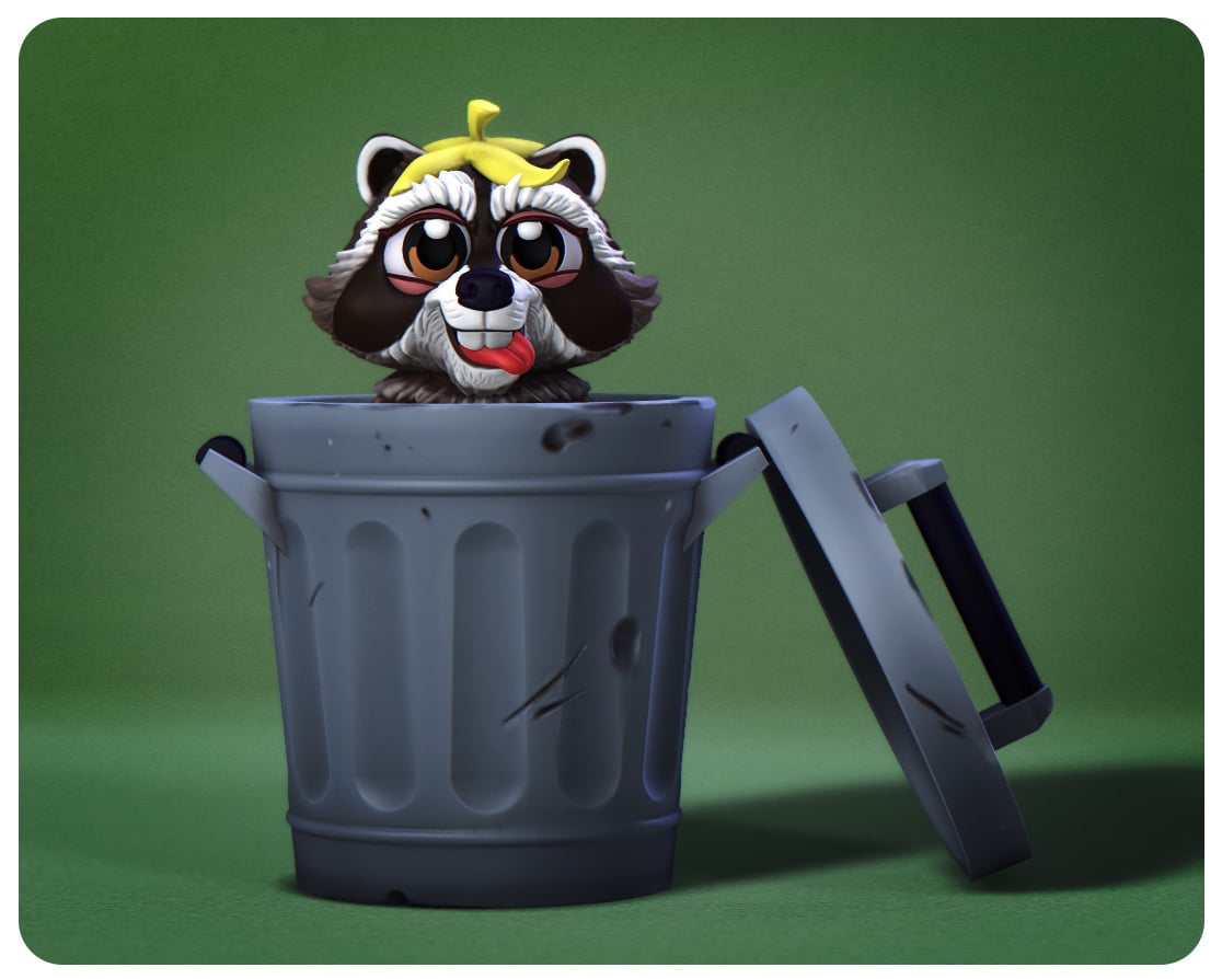 Trash Panda Clicker 3d model