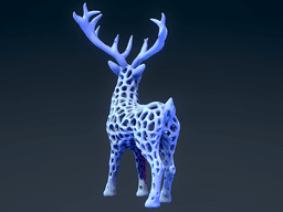 Deer Voronoi 3d model