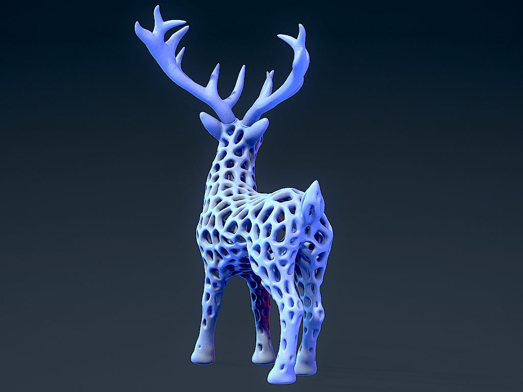 Deer Voronoi 3d model