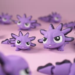Axolotl - Flexi Articulated and Print in Place Keychain 3d model