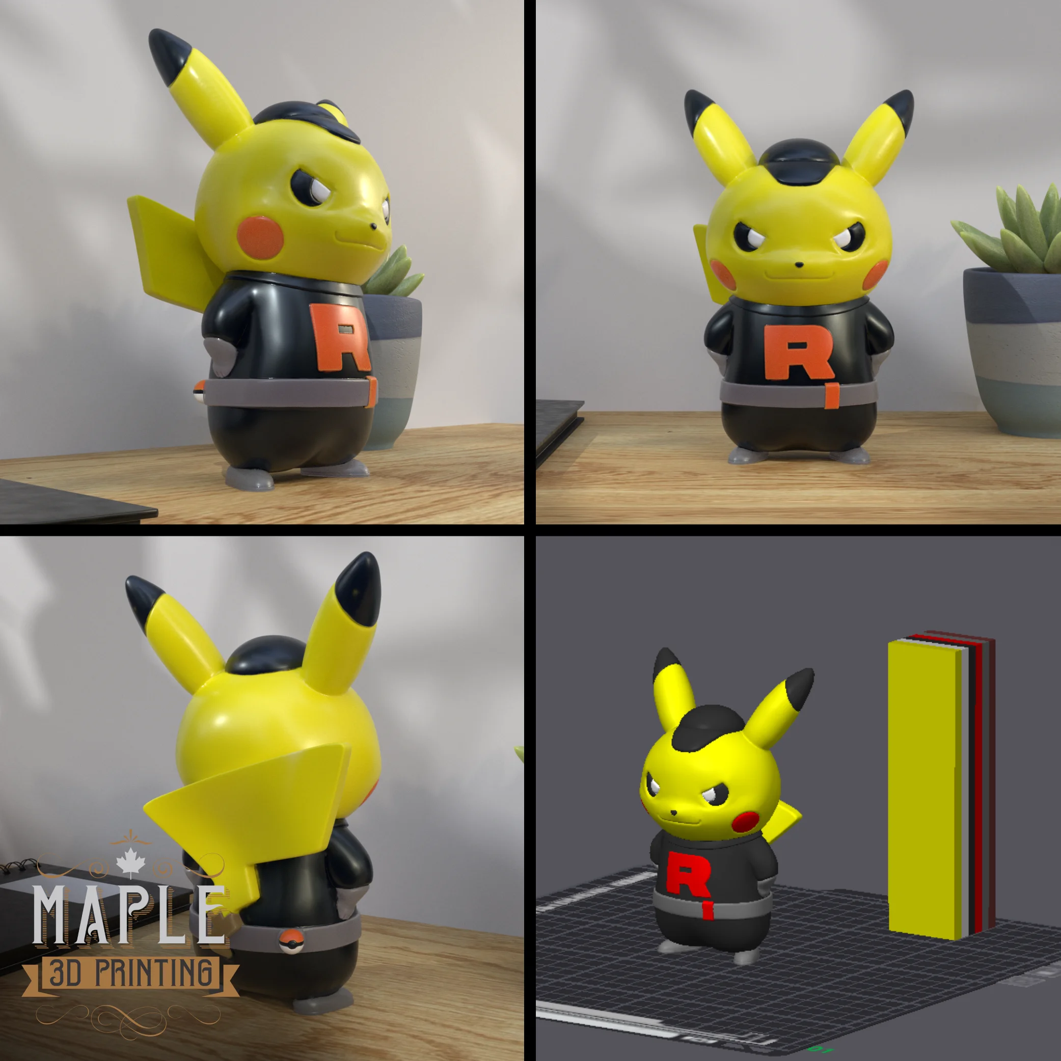 Pikachu Villain Costume - Team Rocket - Pokemon 3d model