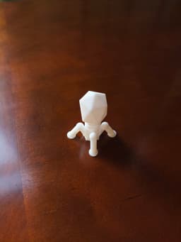 Bacteriophage Model and Keychain 3d model