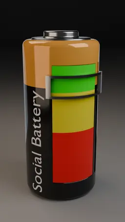 Social Battery - No AMS No Supports - Great Gift 3d model