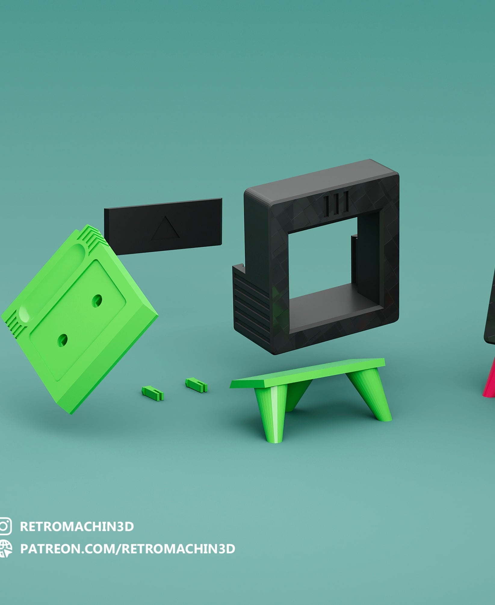 GB Cartridge Frame (No support, 3MF included) 3d model