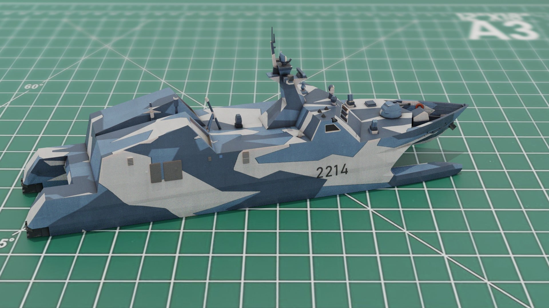 Type022 Houbei Class Chinese Navy Missile Boat 3d model