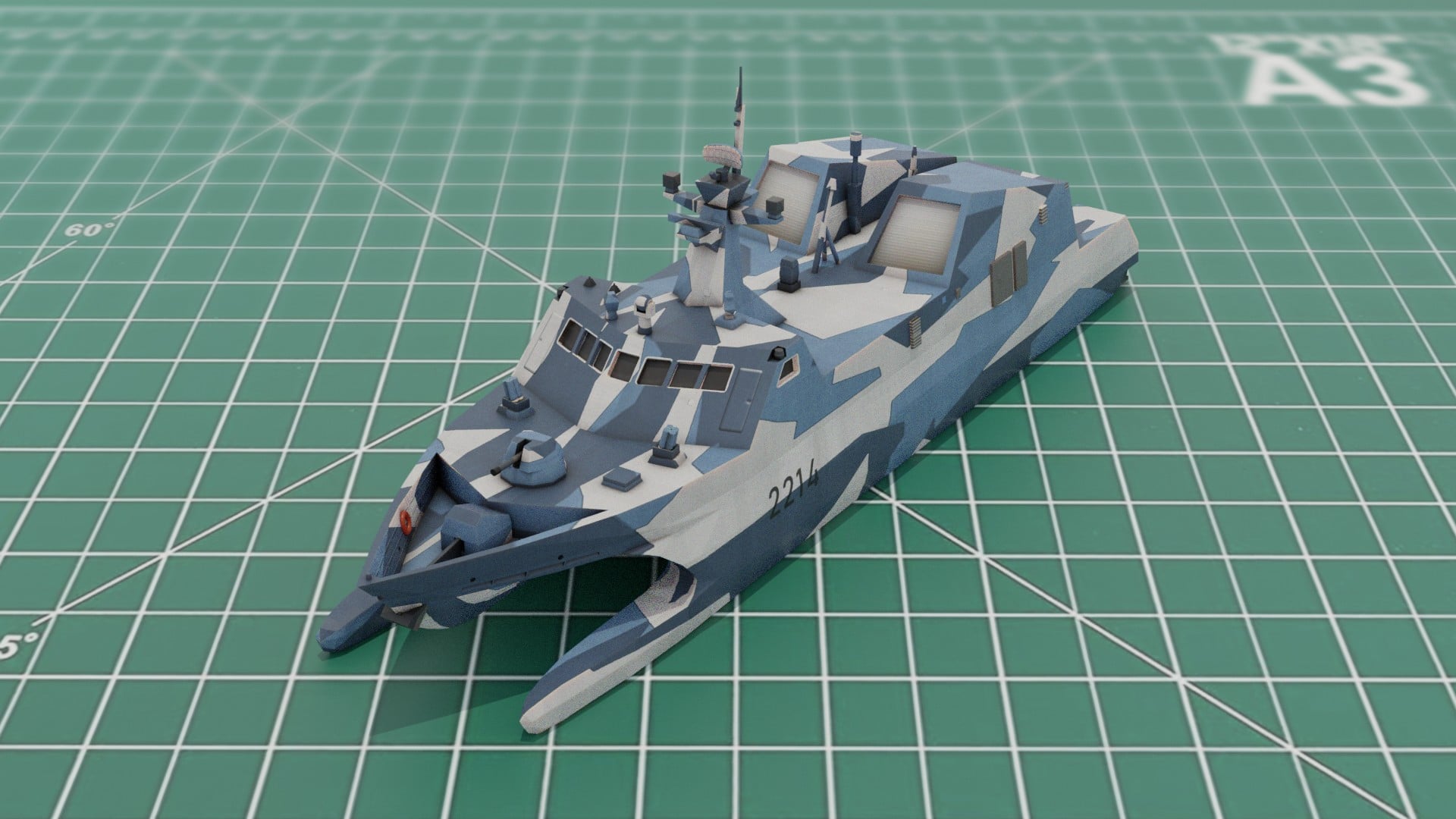 Type022 Houbei Class Chinese Navy Missile Boat 3d model