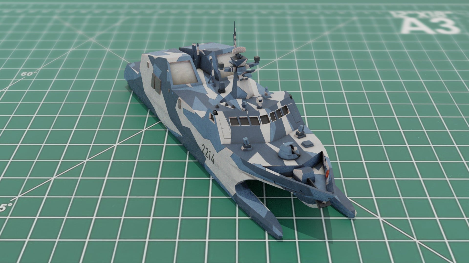 Type022 Houbei Class Chinese Navy Missile Boat 3d model