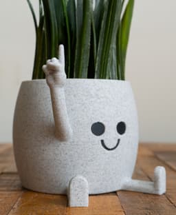 Happy Sitting Pot Pointer Finger 3d model