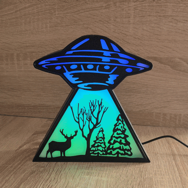 UFO Abduction LED Lamp 3d model