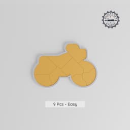 Motorcycle Montessori Puzzle, 3-Level Learning Tray, Easy to Hard, 9/15/24 Pieces, Transportation Theme, Educational 3D STL Download Collection PRODUCT_8086 3d model