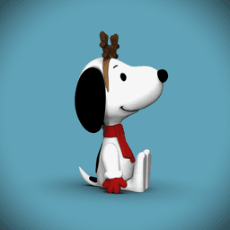 MULTICOLOR Holiday FLEXI Snoopy -Keychain/Bag Dangle/Ornament 3d model
