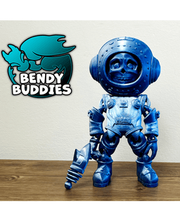 Astronaut Skelenaut Blaster & Hand / Undead Soldier Articulated / Print-in-Place Cute Creature 3d model