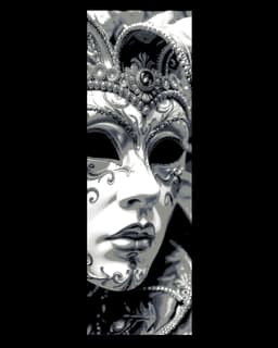 Celebration of Mask - Carnivale and Balls showcase the art - Set of bookmark 3d model