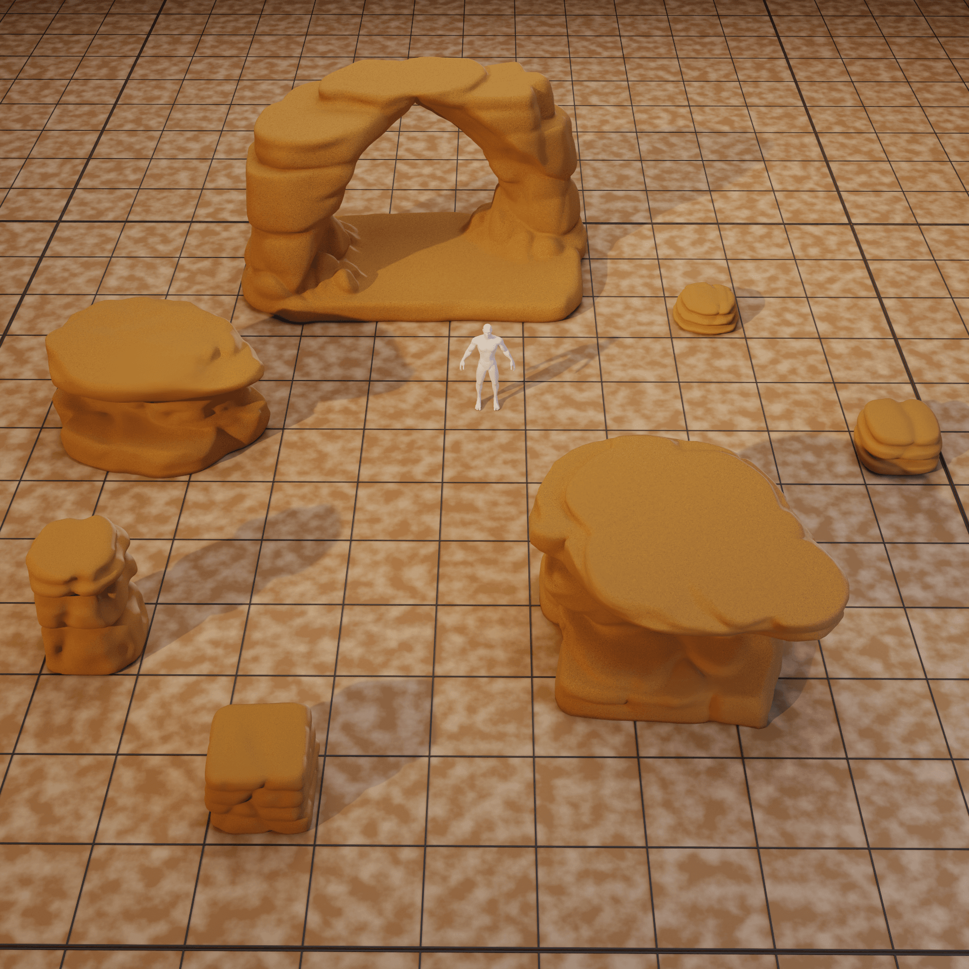 Sandstone Rock Terrain Pack 3d model