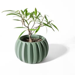 The Jone Planter Pot with Drainage Tray & Stand: Modern and Unique Home Decor for Plants 3d model