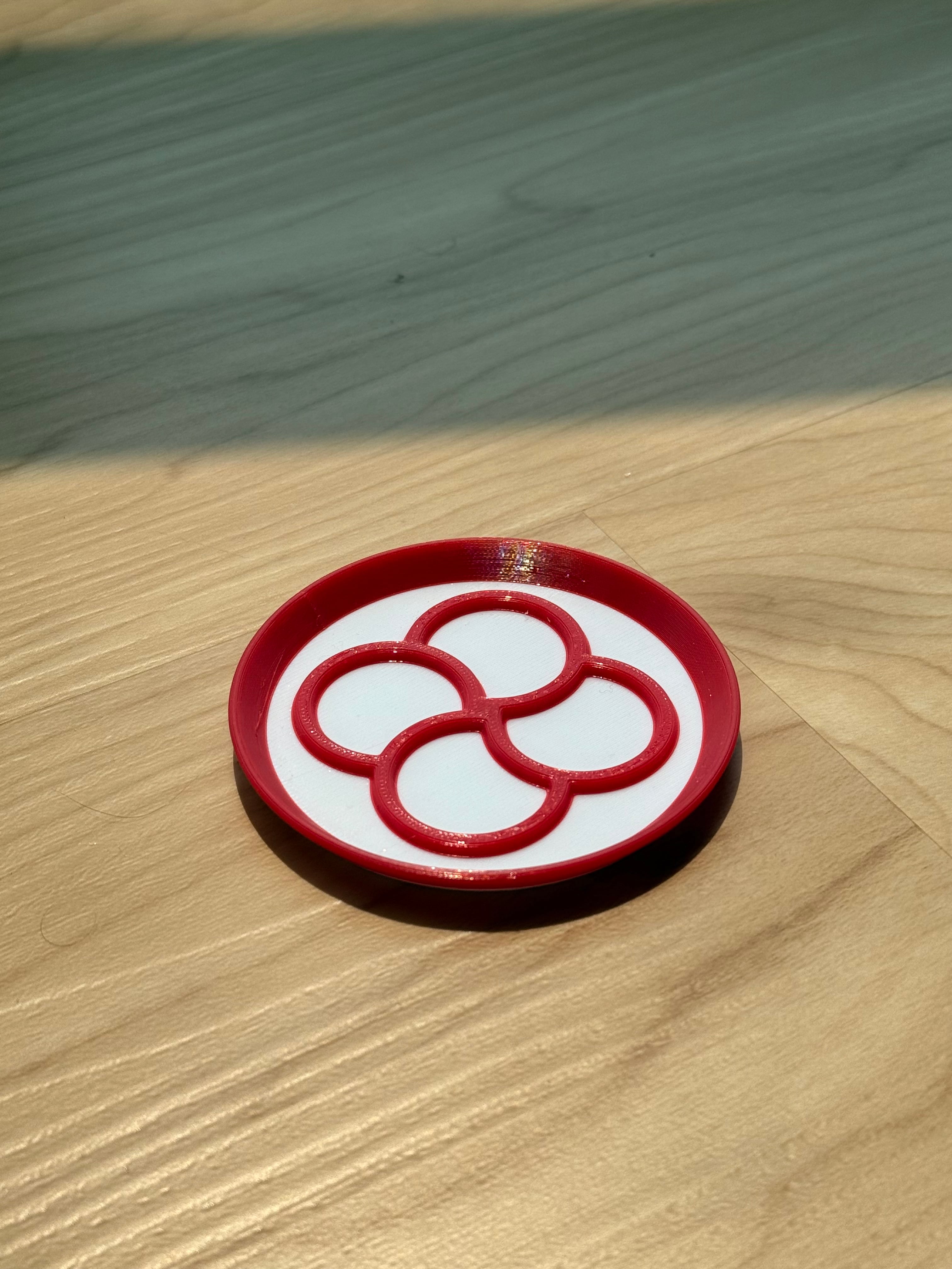 Interwoven Circles Coaster – Sacred Geometry Inspired 3d model