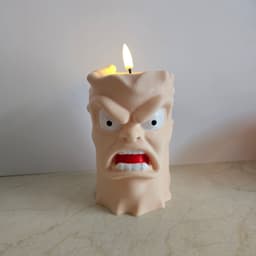 Angry face candle 3d model