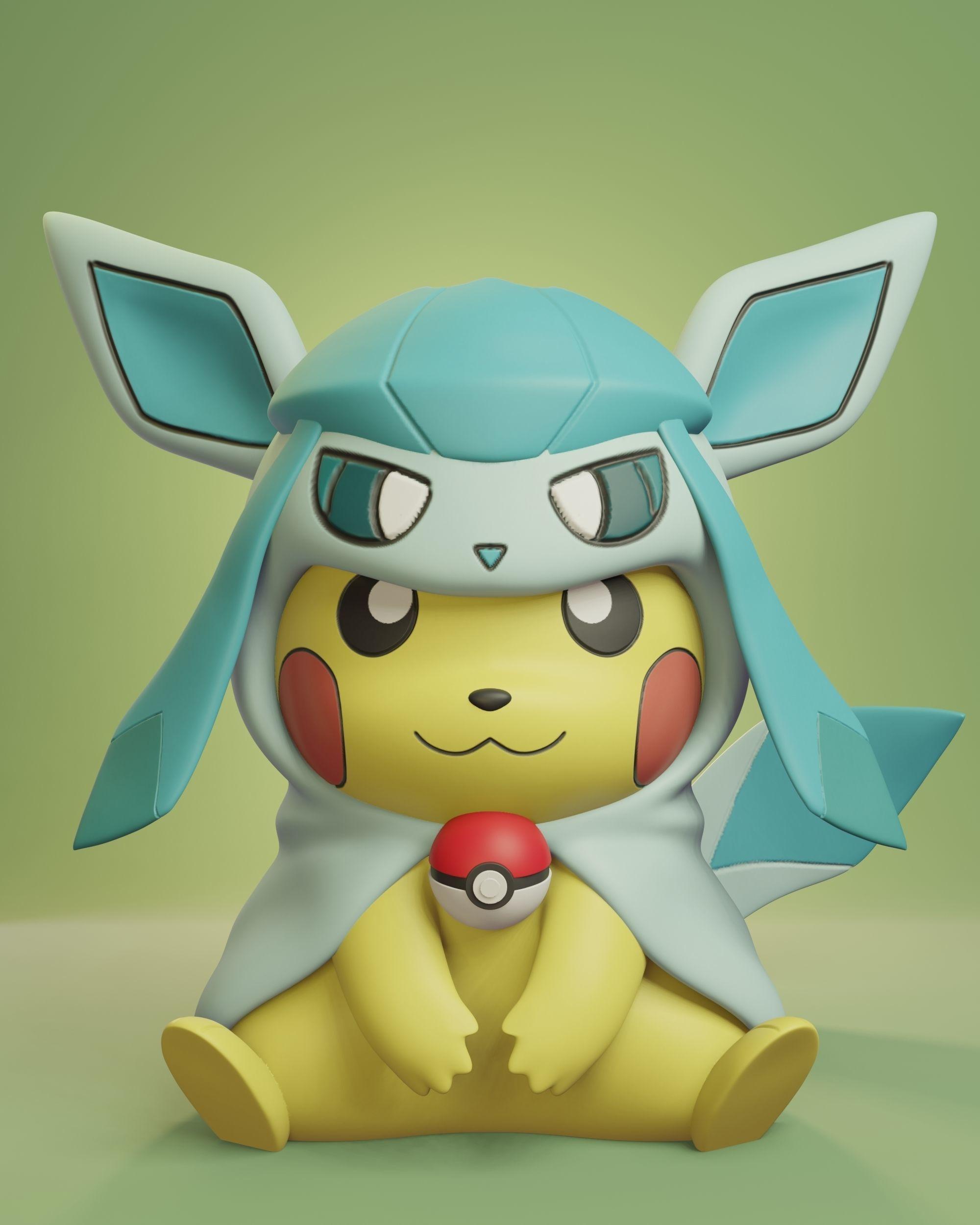 Cosplay Pikachu - Glaceon 3d model