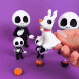 Zero Dog Flexi Articulated, Toy Keychain (The Nightmare Before Christmas Saga), Halloween 3d model