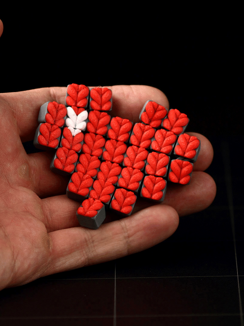 Knitted Flexible Pixel Heart 3d model