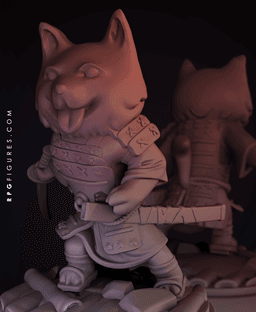 Shiba Samurai - with Free Monsters Series Pdf - Warrior RPG and Tabletop Games 3d model