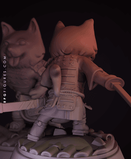 Shiba Samurai - with Free Monsters Series Pdf - Warrior RPG and Tabletop Games 3d model