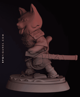 Shiba Samurai - with Free Monsters Series Pdf - Warrior RPG and Tabletop Games 3d model