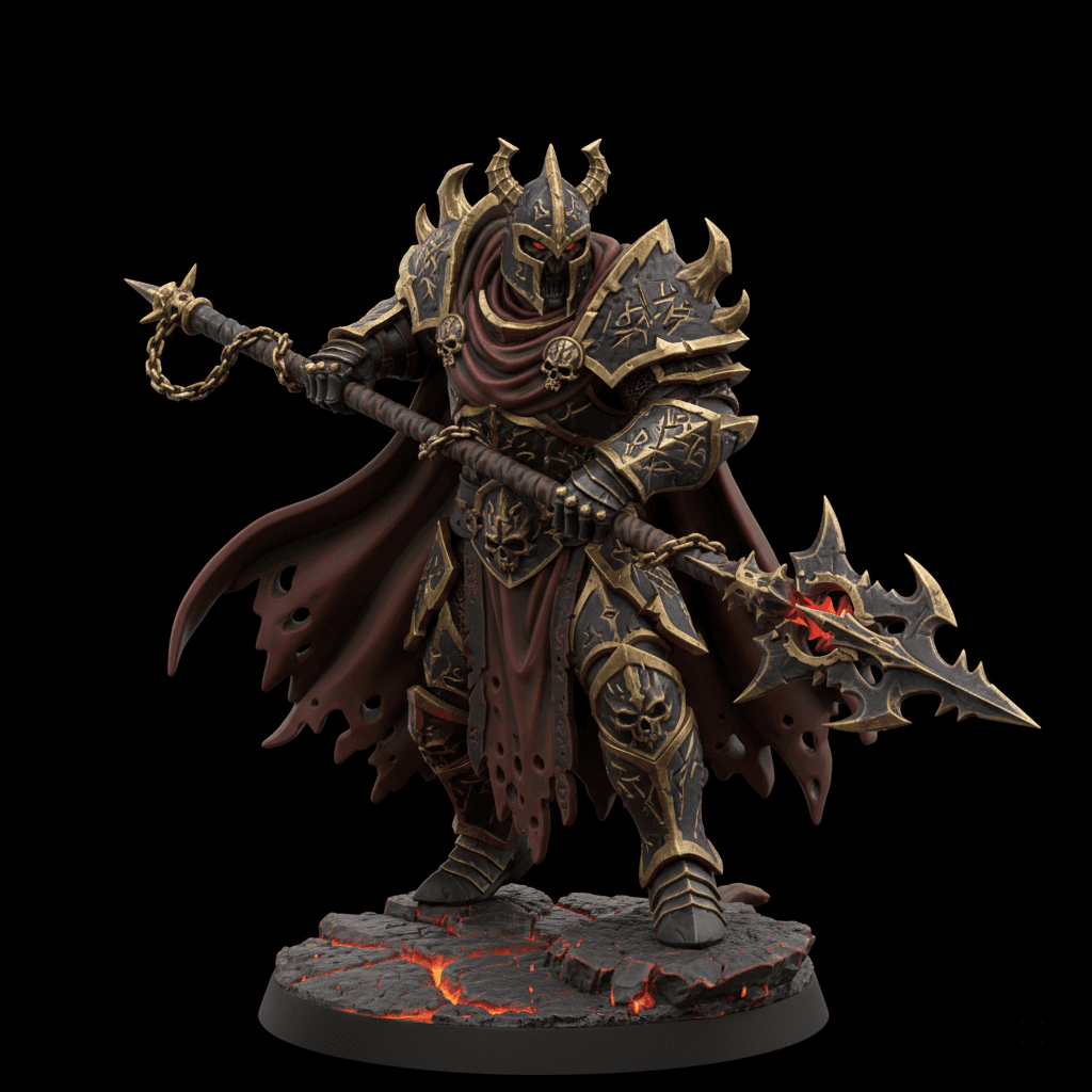 Infernal Gladiator Chained Spear Premium STL File 3d model