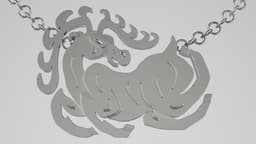 Jumping Deer Pendant 3d model
