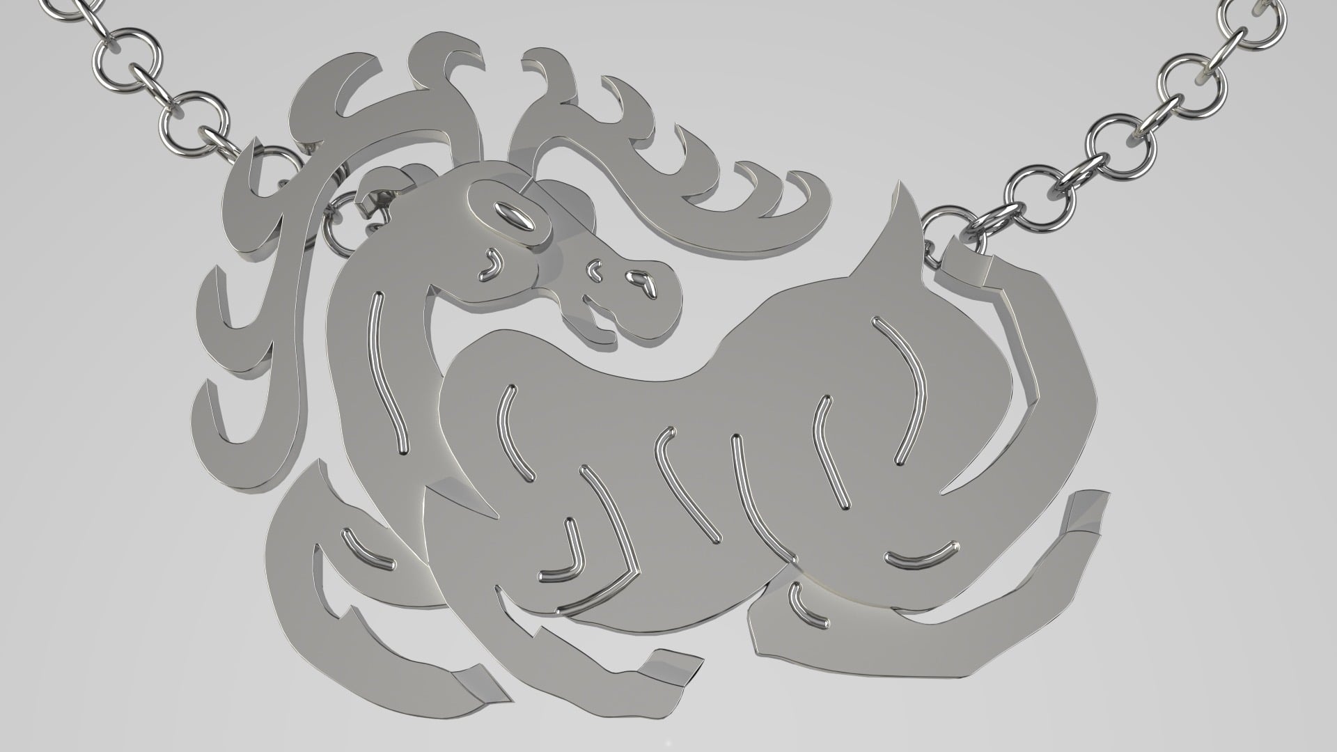Jumping Deer Pendant 3d model