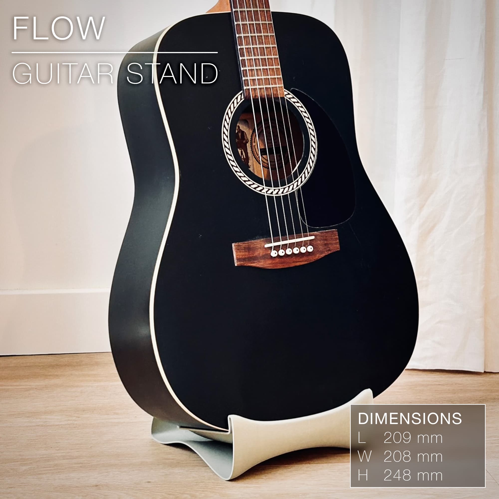 FLOW | Guitar Stand, electric & acoustic - 3D model by CharlesRegaud on ...