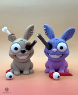 The Bunny Pen Holder - Animal Farm of Horrors 3d model