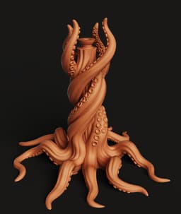 Kraken Tentacle Lamp Stand | Cthulhu Octopus Light Base 3d model