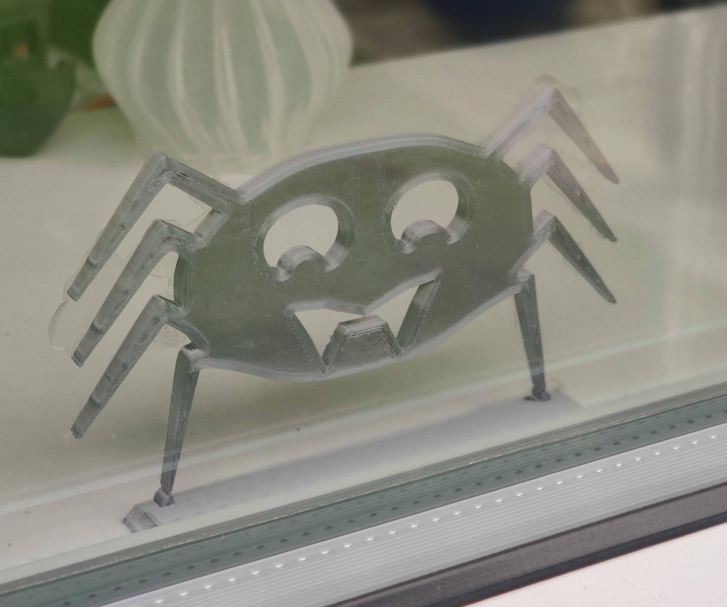 Halloween! Window spider or stand - easy print 3d model