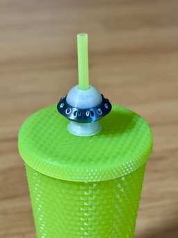 UFO Straw Topper 3d model