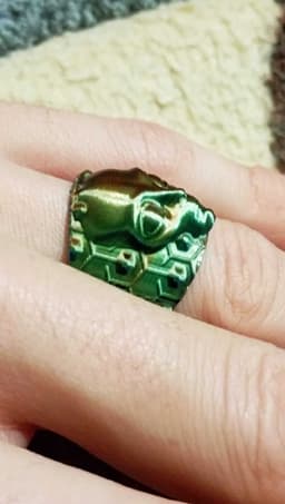 Signet ring Alien Relic & Zig Zag 3d model