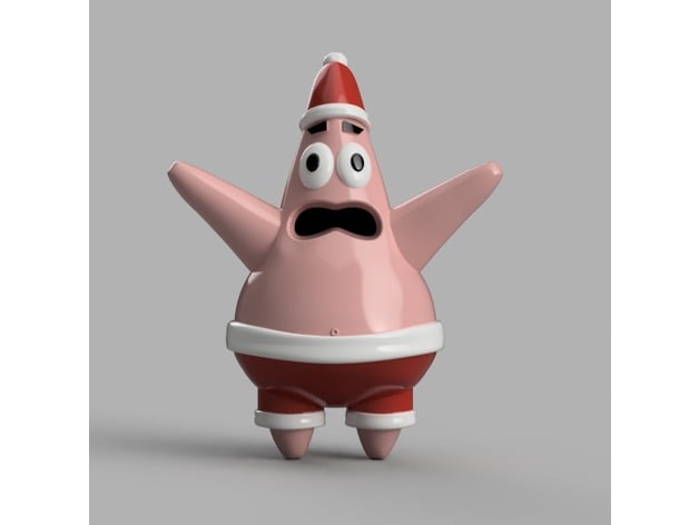 Patrick Star Tree Topper (Xmas) 3d model