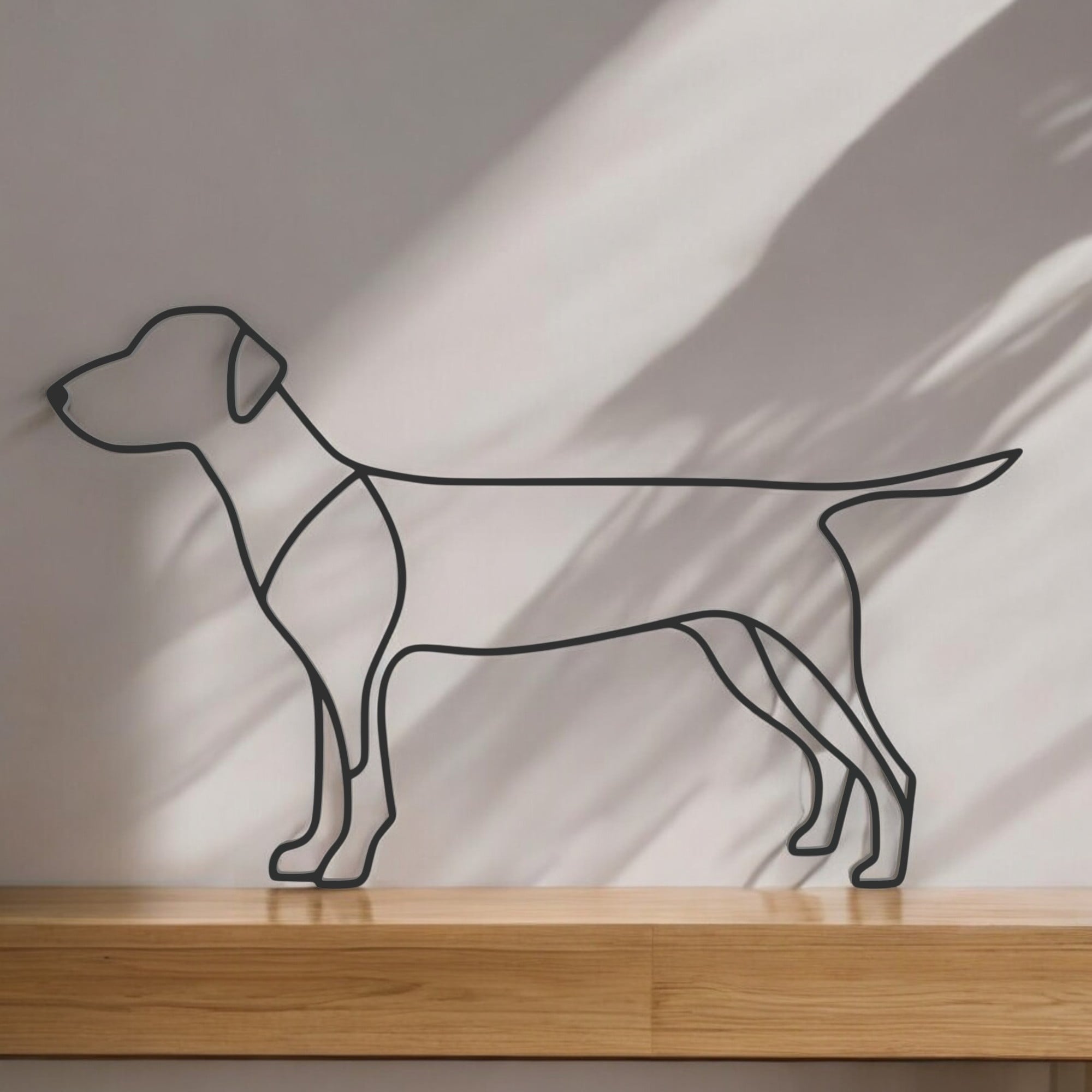 Dog Line Art - Desktop Line Art 3d model