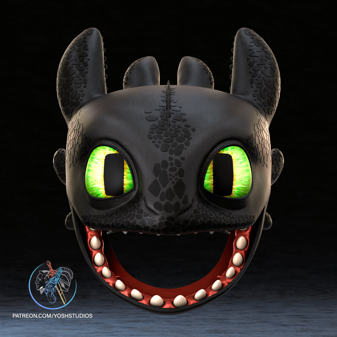 Toothless Mask 3D Printer STL File 3d model