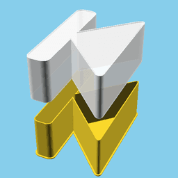 Media Icon : Back, nestable box (v1) 3d model