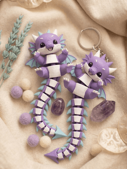 Cute Flexi Baby Dragon Toy / Keychain - FREE 3d model