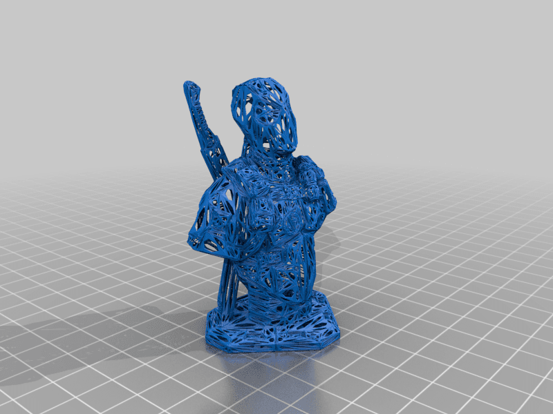 Deadpool Wireframe and Voronic Remix 3d model