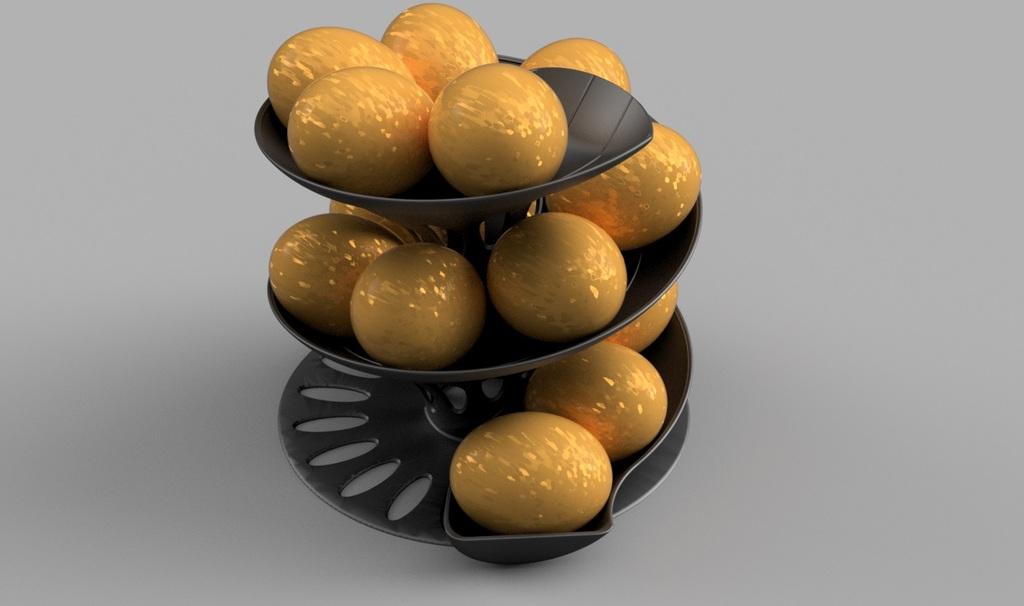 Helical and rotary Eggs dispenser 3d model