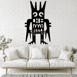 Traditional Totem Creature 2D Wall Art/Window Art - Digital STL & SVG Files for 3D Printing and Lase 3d model
