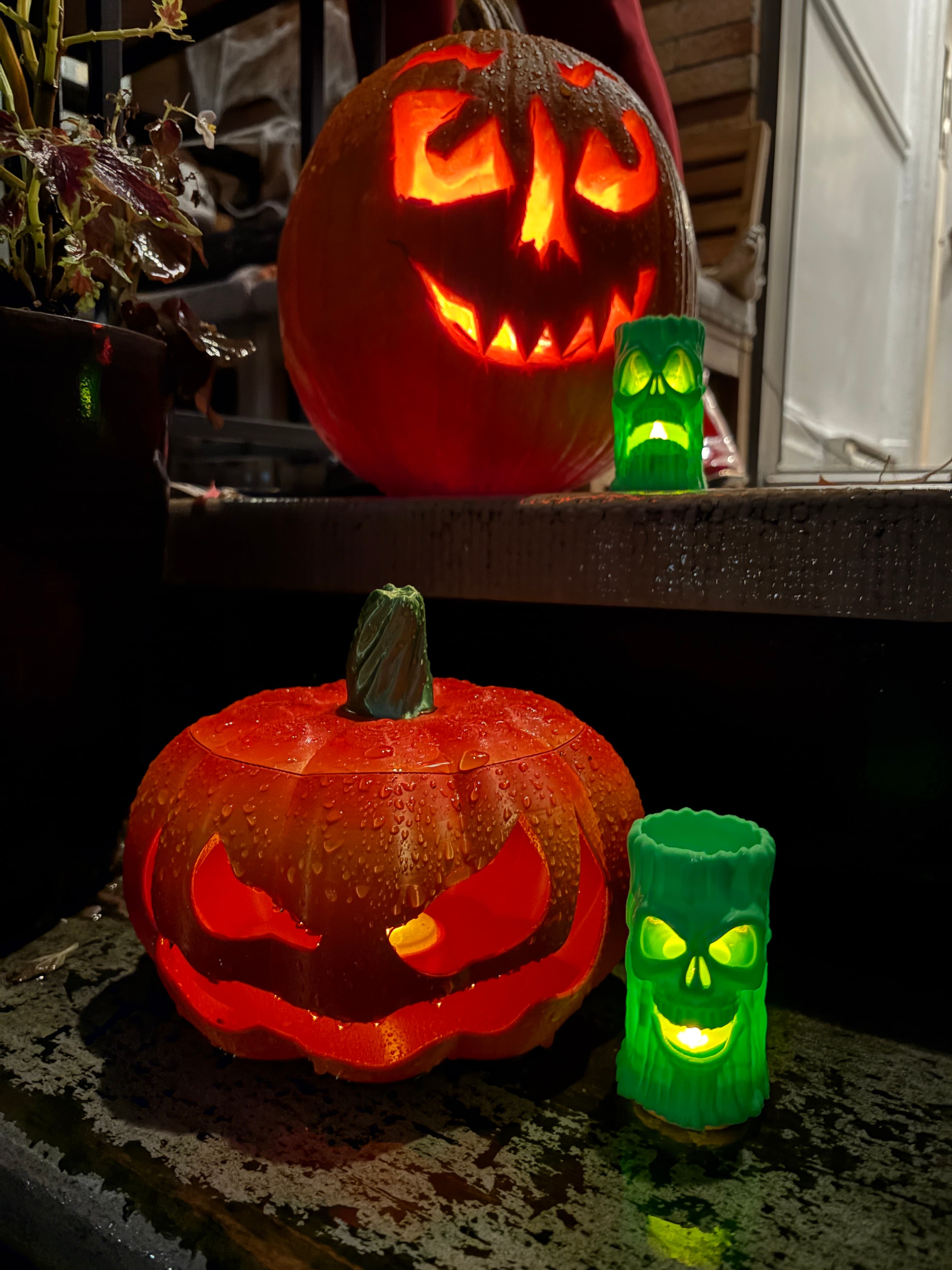 Jack O Lantern and Pumpkin 3d model