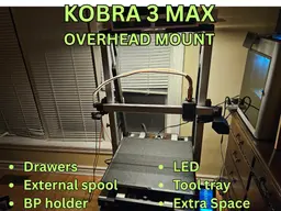 ANYCUBIC KOBRA 3 MAX ACE-PRO OVERHEAD MOUNT - Ace pro 1 and Ace pro 2 3d model